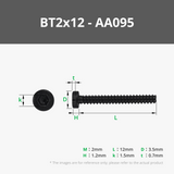 Tornillos autorroscantes con cabeza hueca BT2 (SHCS)