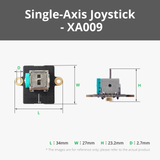 Single-Axis Joystick Module with 3Pin SH1.0 Connector (1PCS)