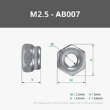 M3-M6 Self Locking Hex Nut