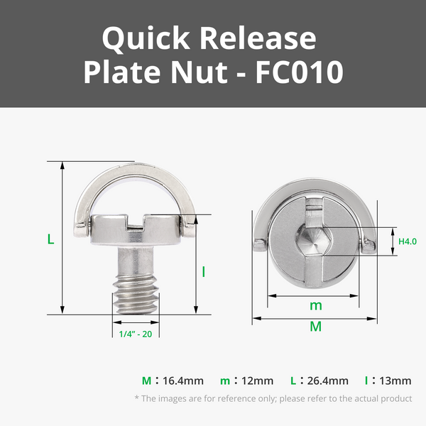 1/4" Camera Quick Release Plate Nut (2PCS)