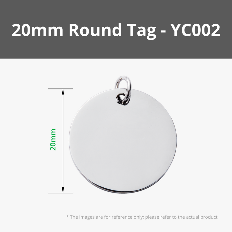 Round Stainless Steel Tag (5pcs)